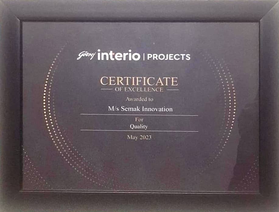 Quality Award by Godrej interio @ 2023
